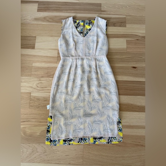 J. Crew 100% Silk Spring Meadow Floral Dress Yellow size 10 - Picture 9 of 14